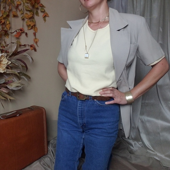 Vintage Blazer Beige Minimal Safari - Picture 3 of 8